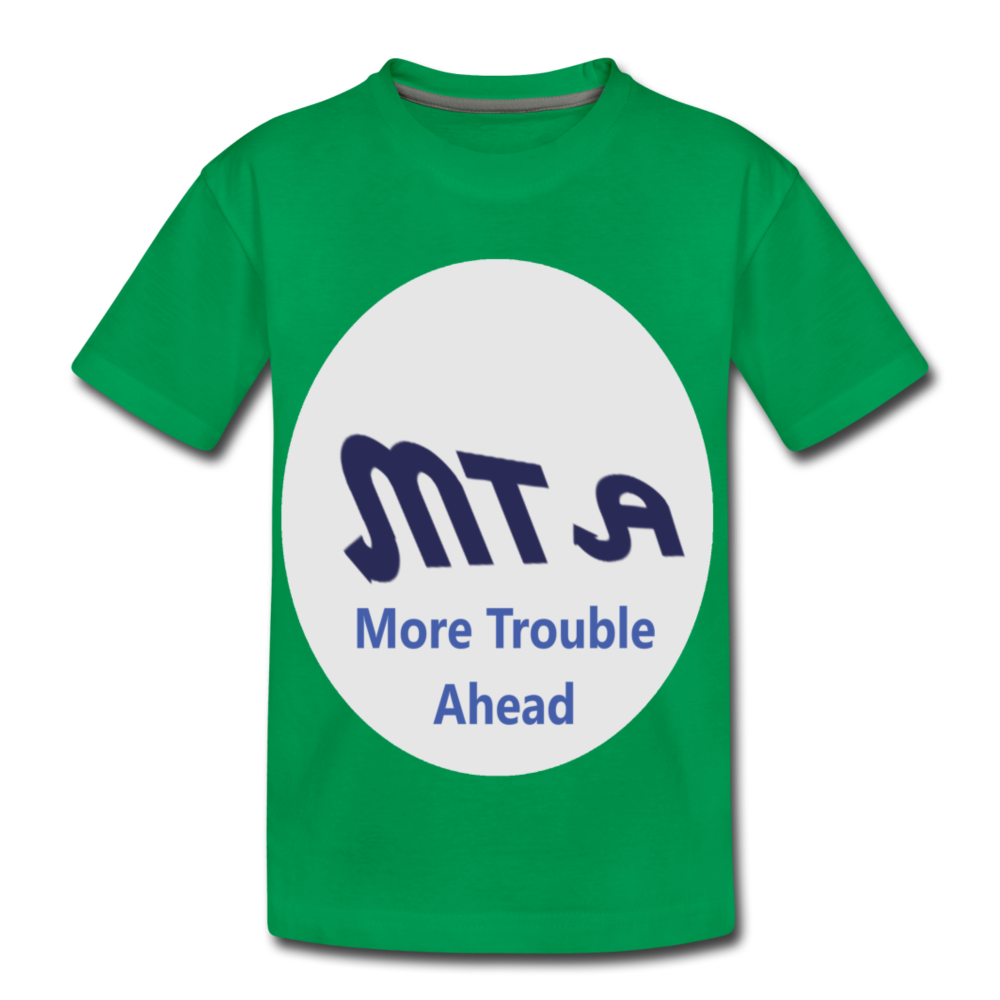 New York City Subway train funny Logo parody Kids' Premium T-Shirt - kelly green