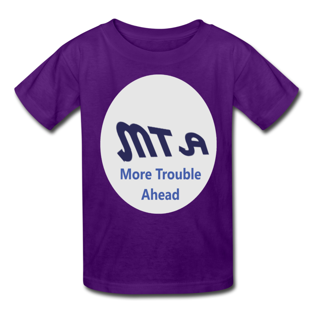 New York City Subway train funny Logo parody Kids' T-Shirt - purple