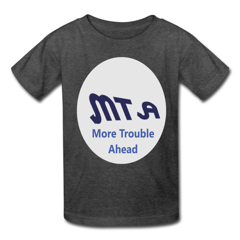 New York City Subway train funny Logo parody Kids' T-Shirt - heather black