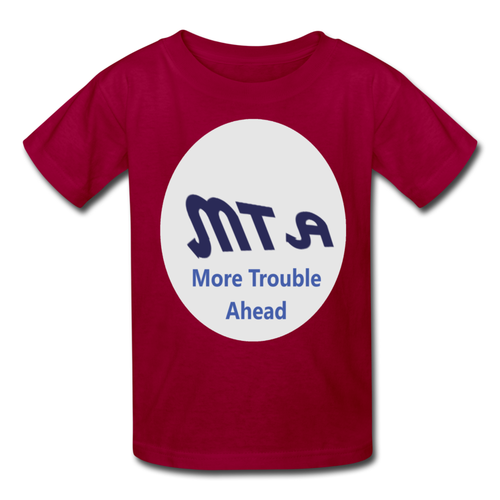 New York City Subway train funny Logo parody Kids' T-Shirt - dark red