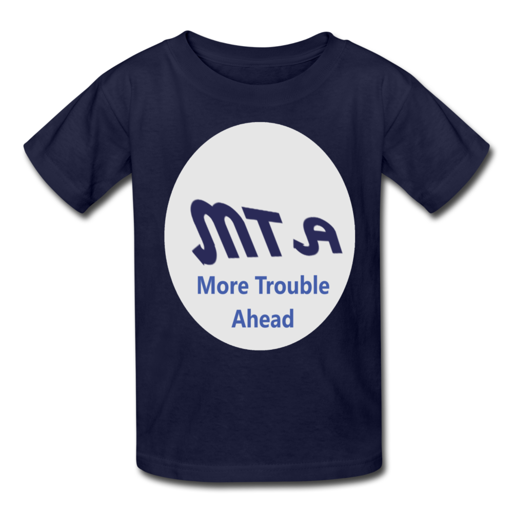 New York City Subway train funny Logo parody Kids' T-Shirt - navy