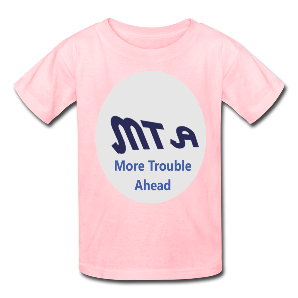 New York City Subway train funny Logo parody Kids' T-Shirt - pink
