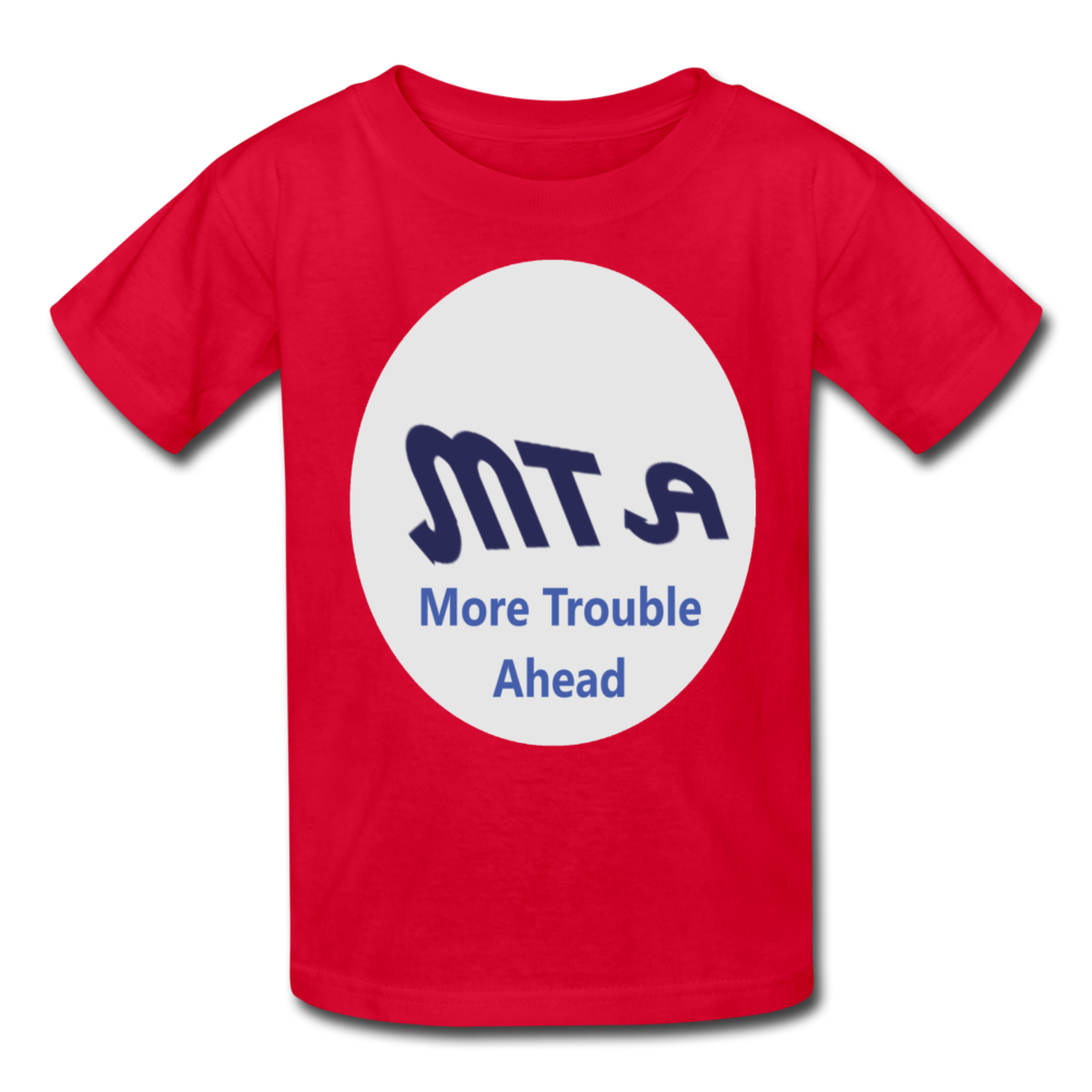 New York City Subway train funny Logo parody Kids' T-Shirt - red