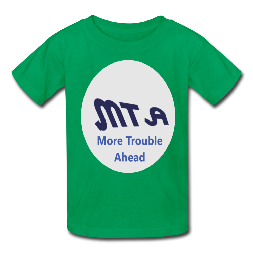 New York City Subway train funny Logo parody Kids' T-Shirt - kelly green