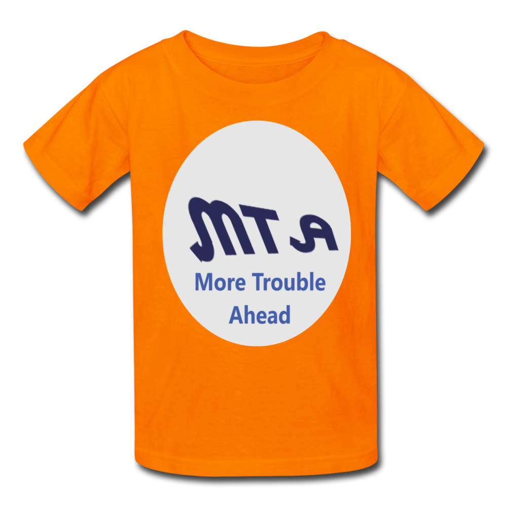 New York City Subway train funny Logo parody Kids' T-Shirt - orange