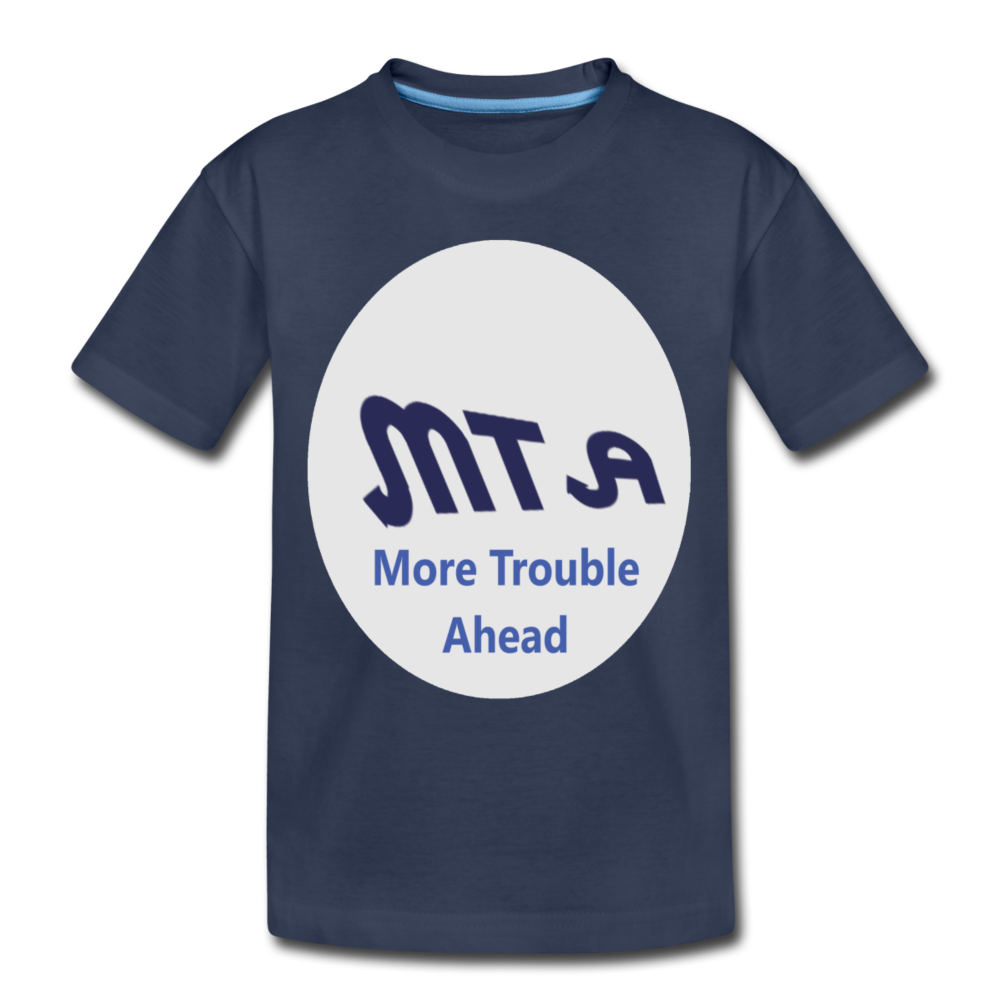 New York City Subway train funny Logo parody Toddler Premium T-Shirt - navy