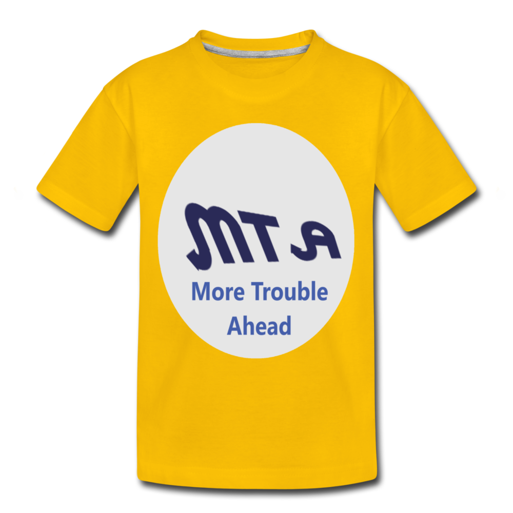 New York City Subway train funny Logo parody Toddler Premium T-Shirt - sun yellow