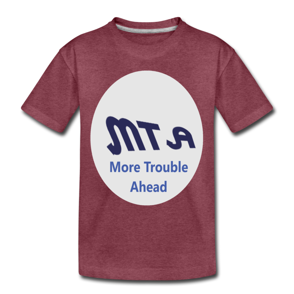 New York City Subway train funny Logo parody Toddler Premium T-Shirt - heather burgundy