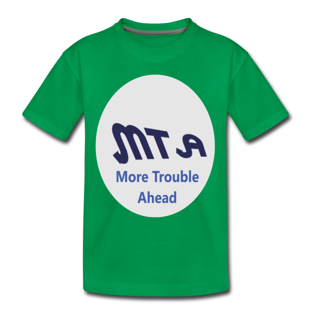 New York City Subway train funny Logo parody Toddler Premium T-Shirt - kelly green