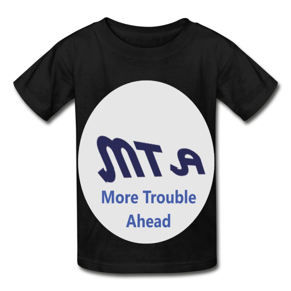 New York City Subway train funny Logo parody Hanes Youth Tagless T-Shirt - black
