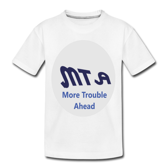 New York City Subway train funny Logo parody Toddler Premium Organic T-Shirt - white