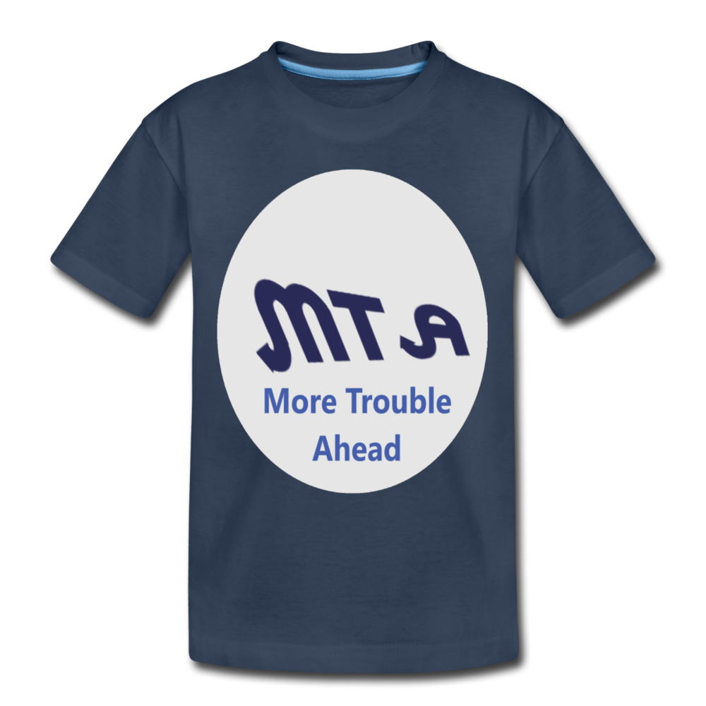 New York City Subway train funny Logo parody Toddler Premium Organic T-Shirt - navy