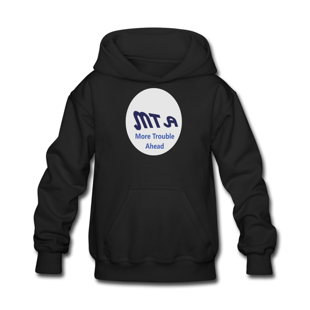 New York City Subway train funny Logo parody Kids' Hoodie - black