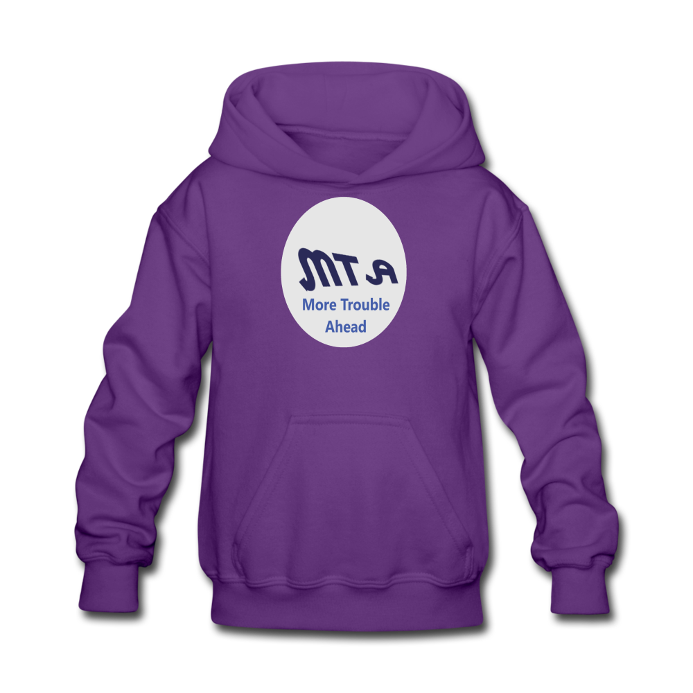 New York City Subway train funny Logo parody Kids' Hoodie - purple