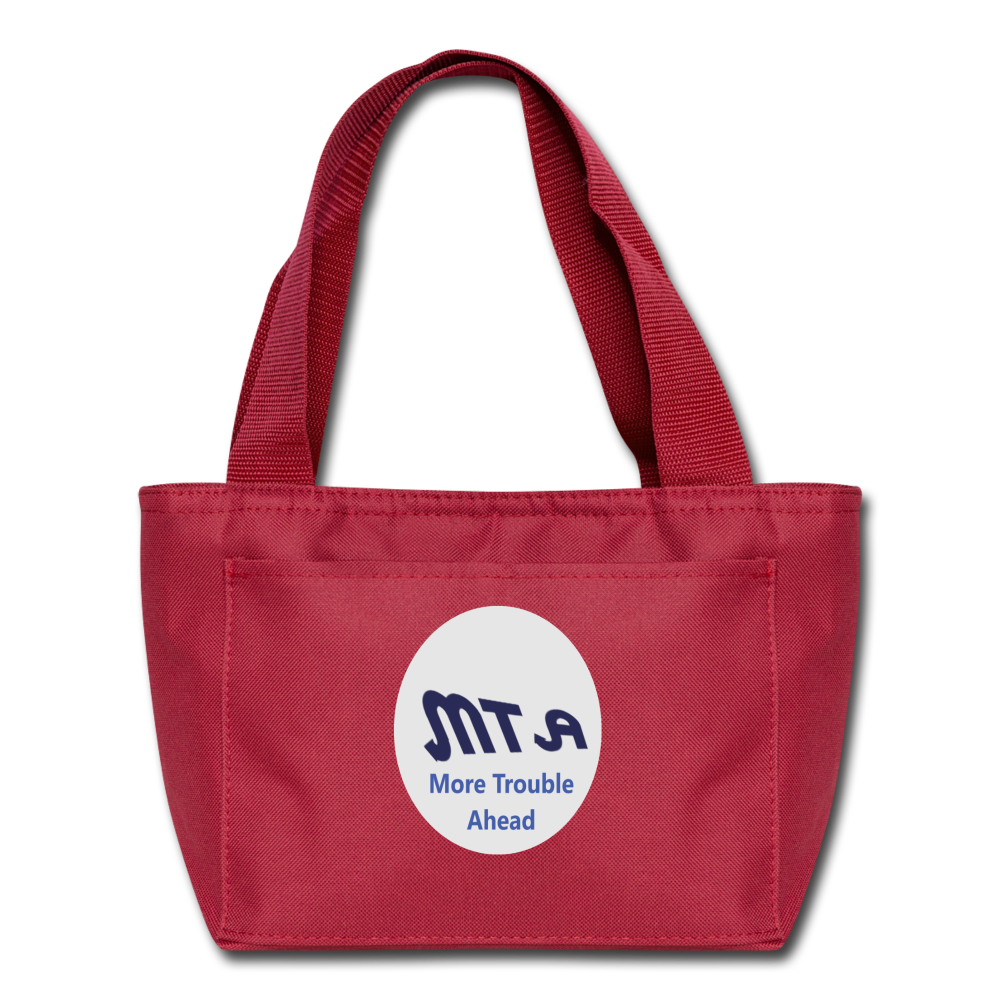 New York City Subway train funny Logo parody Lunch Bag - red