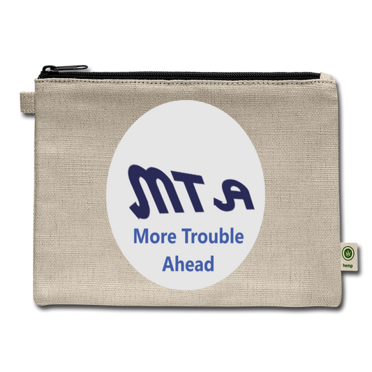 New York City Subway train funny Logo parody Carry All Pouch - natural