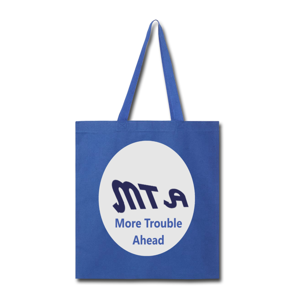 New York City Subway train funny Logo parody Tote Bag - royal blue