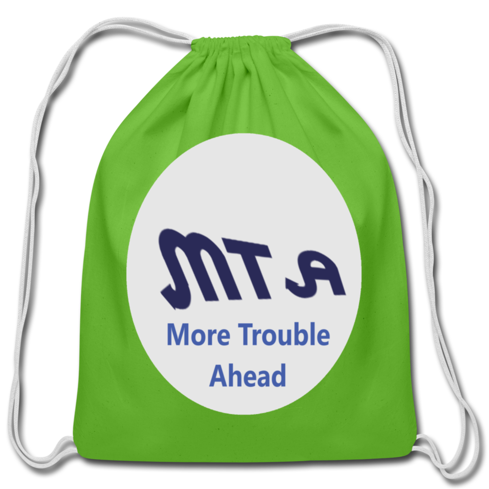 New York City Subway train funny Logo parody Cotton Drawstring Bag - clover