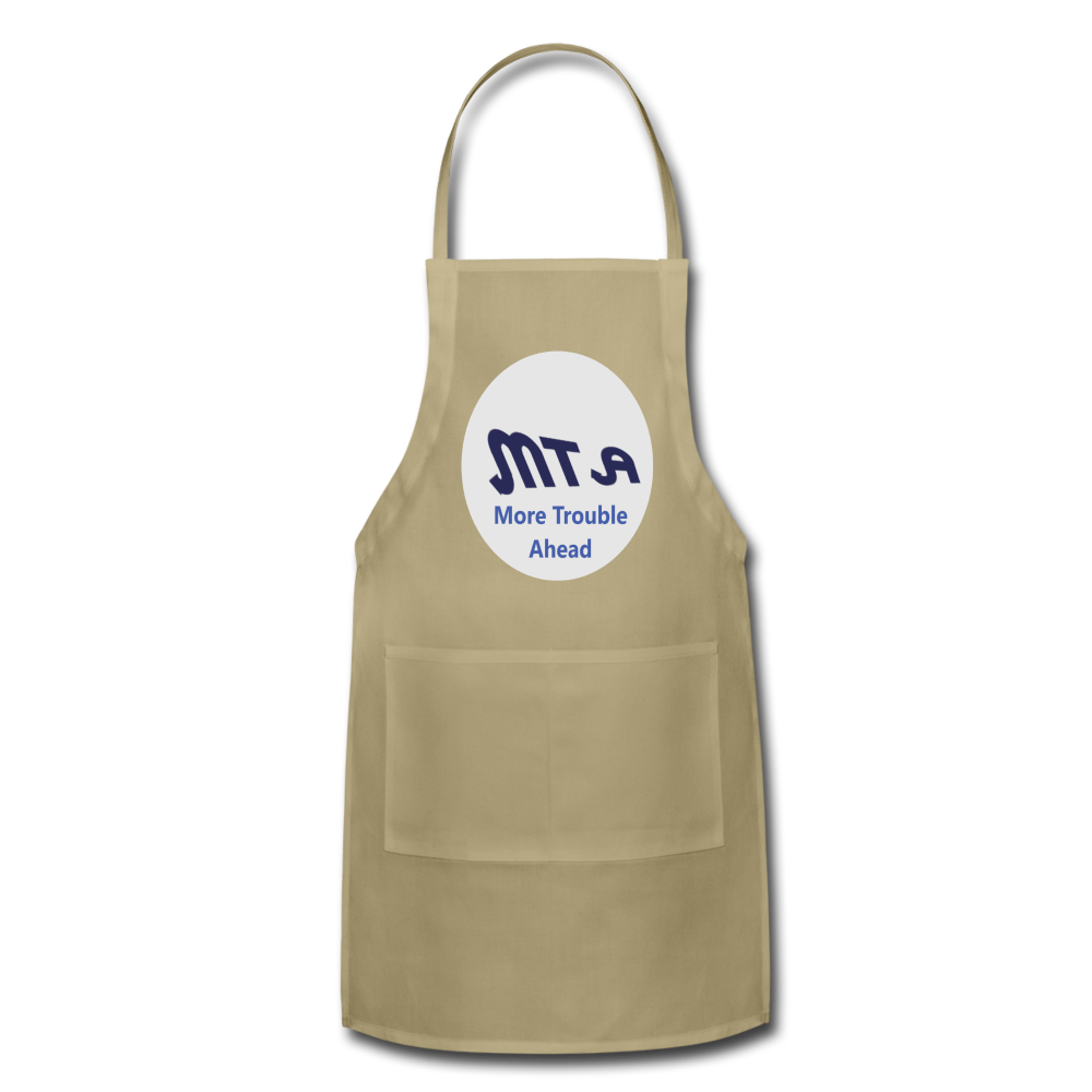 New York City Subway train funny Logo parody Adjustable Apron - khaki