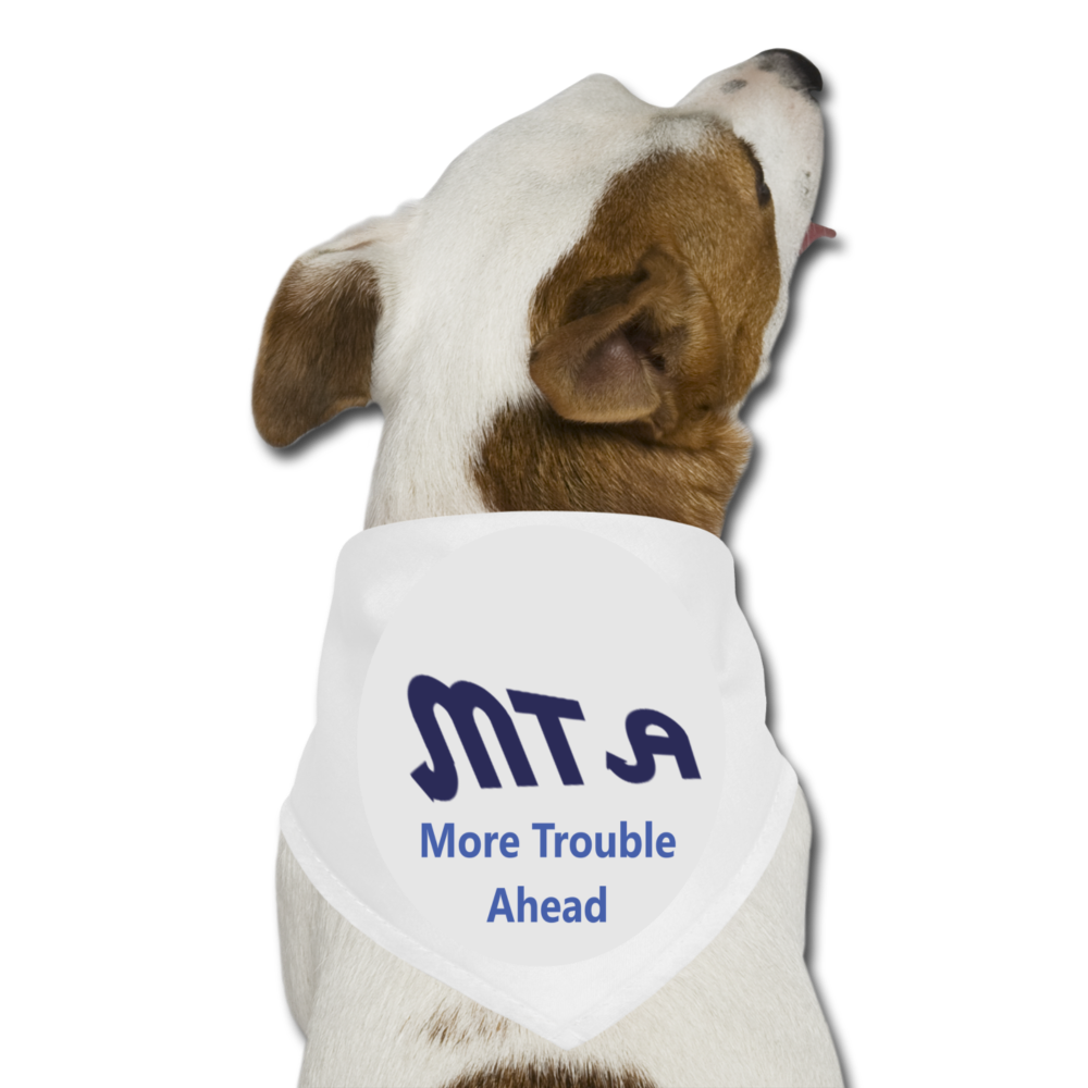 New York City Subway train funny Logo parody Dog Bandana - white
