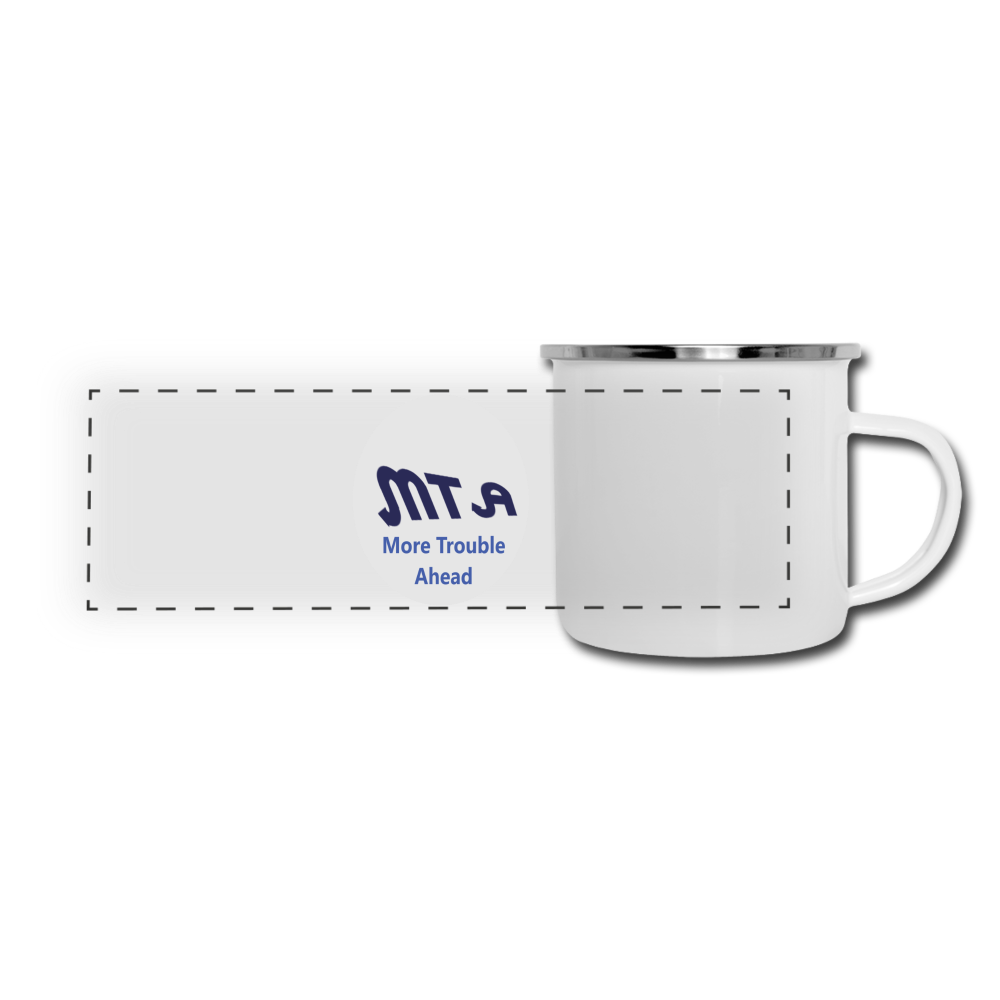 New York City Subway train funny Logo parody Panoramic Camper Mug - white