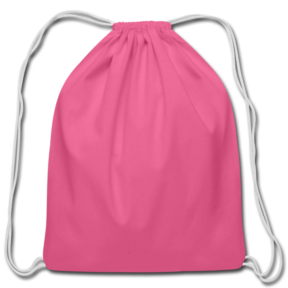 Customizable Cotton Drawstring Bag add your own photos, images, designs, quotes, texts and more - pink