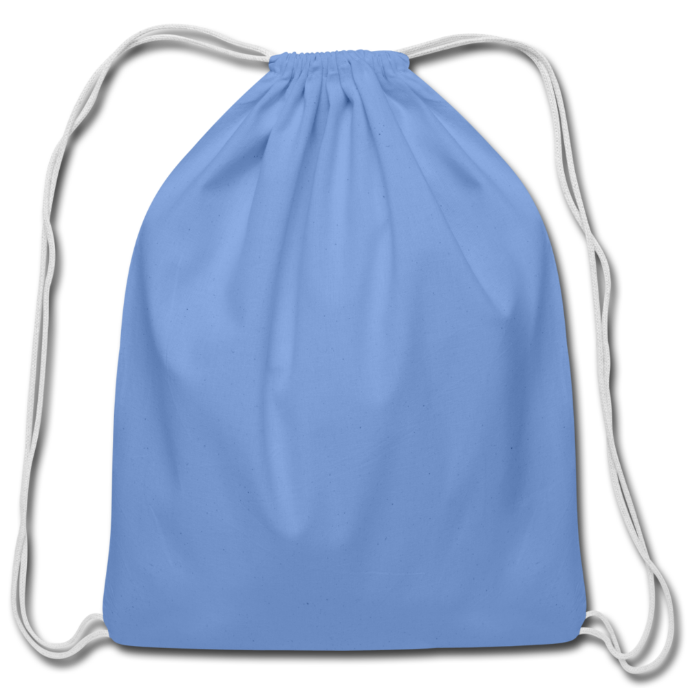 Customizable Cotton Drawstring Bag add your own photos, images, designs, quotes, texts and more - carolina blue
