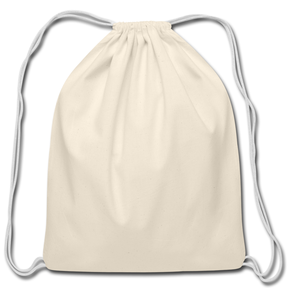 Customizable Cotton Drawstring Bag add your own photos, images, designs, quotes, texts and more - natural