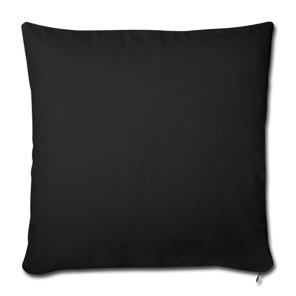 Customizable Throw Pillow Cover 18” x 18” add your own photos, images, designs, quotes, texts and more - black