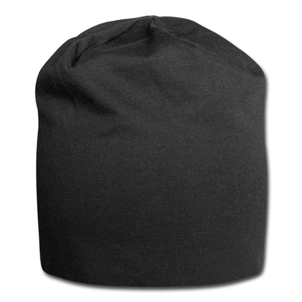 Customizable Jersey Beanie add your own photos, images, designs, quotes, texts and more - black