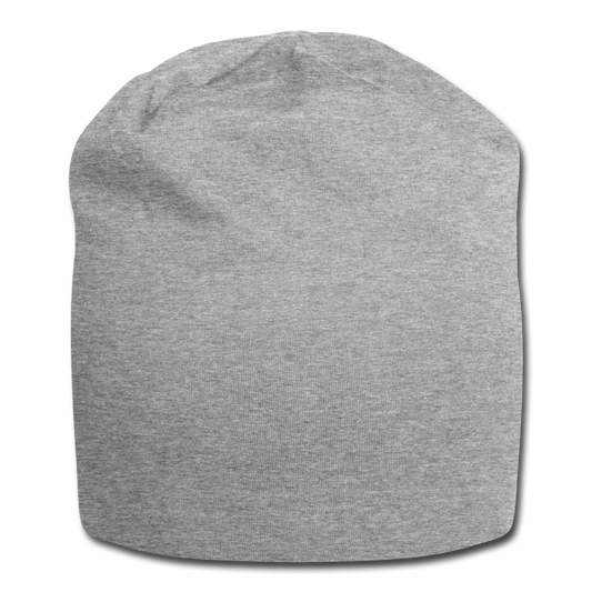 Customizable Jersey Beanie add your own photos, images, designs, quotes, texts and more - heather gray