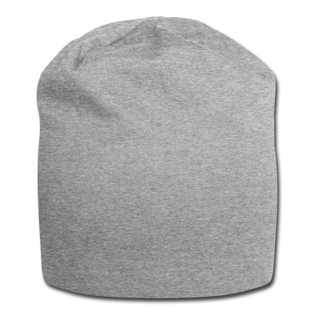 Customizable Jersey Beanie add your own photos, images, designs, quotes, texts and more - heather gray