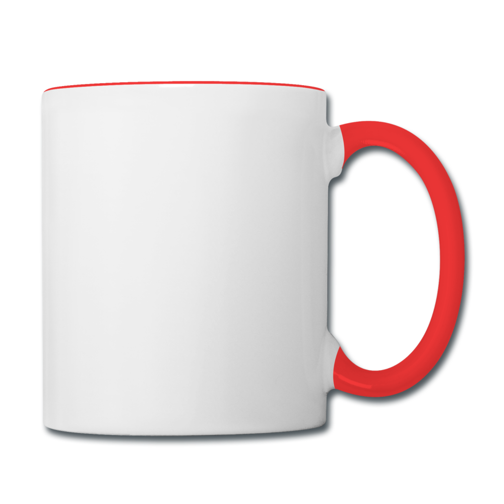 Customizable Contrast Coffee Mug add your own photos, images, designs, quotes, texts and more - white/red