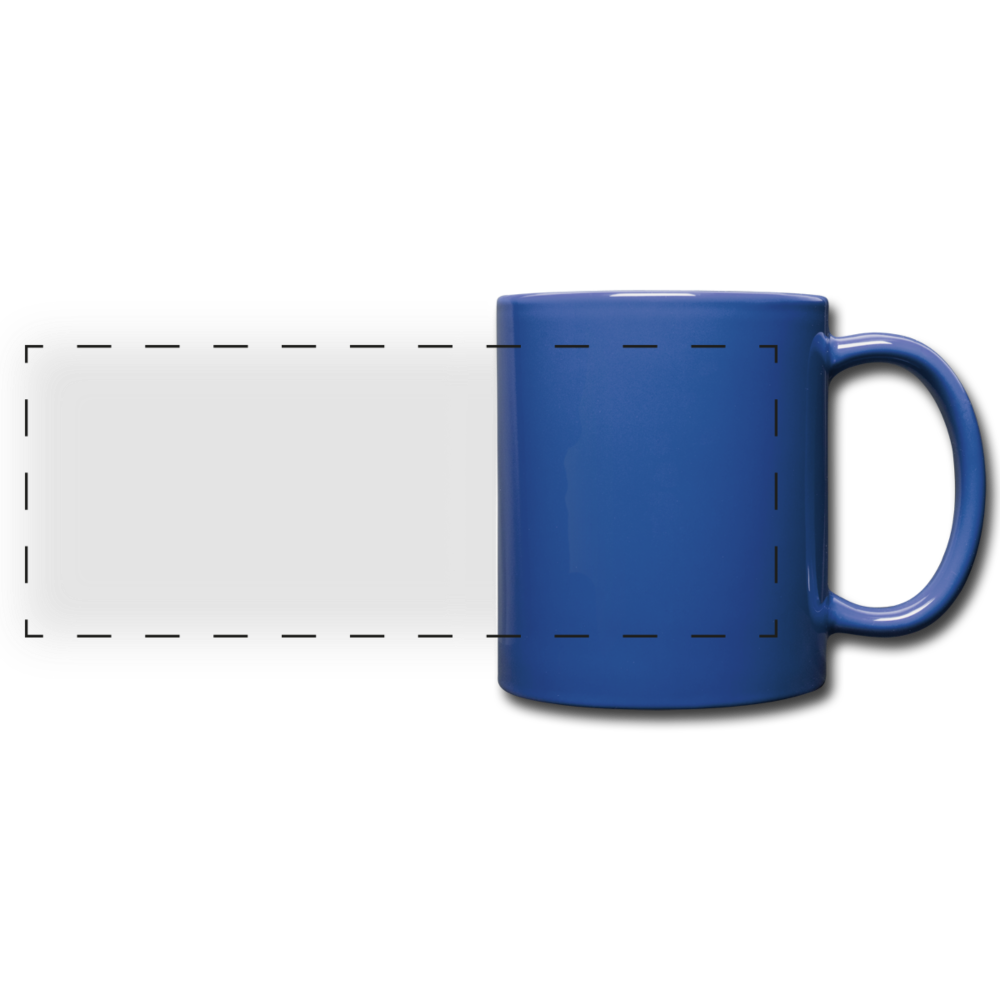 Customizable Full Color Panoramic Mug add your own photos, images, designs, quotes, texts and more - royal blue