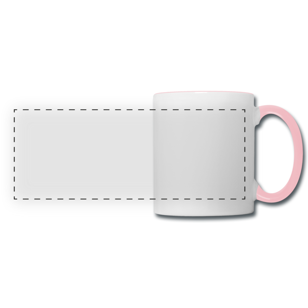 Customizable Panoramic Mug add your own photos, images, designs, quotes, texts and more - white/pink