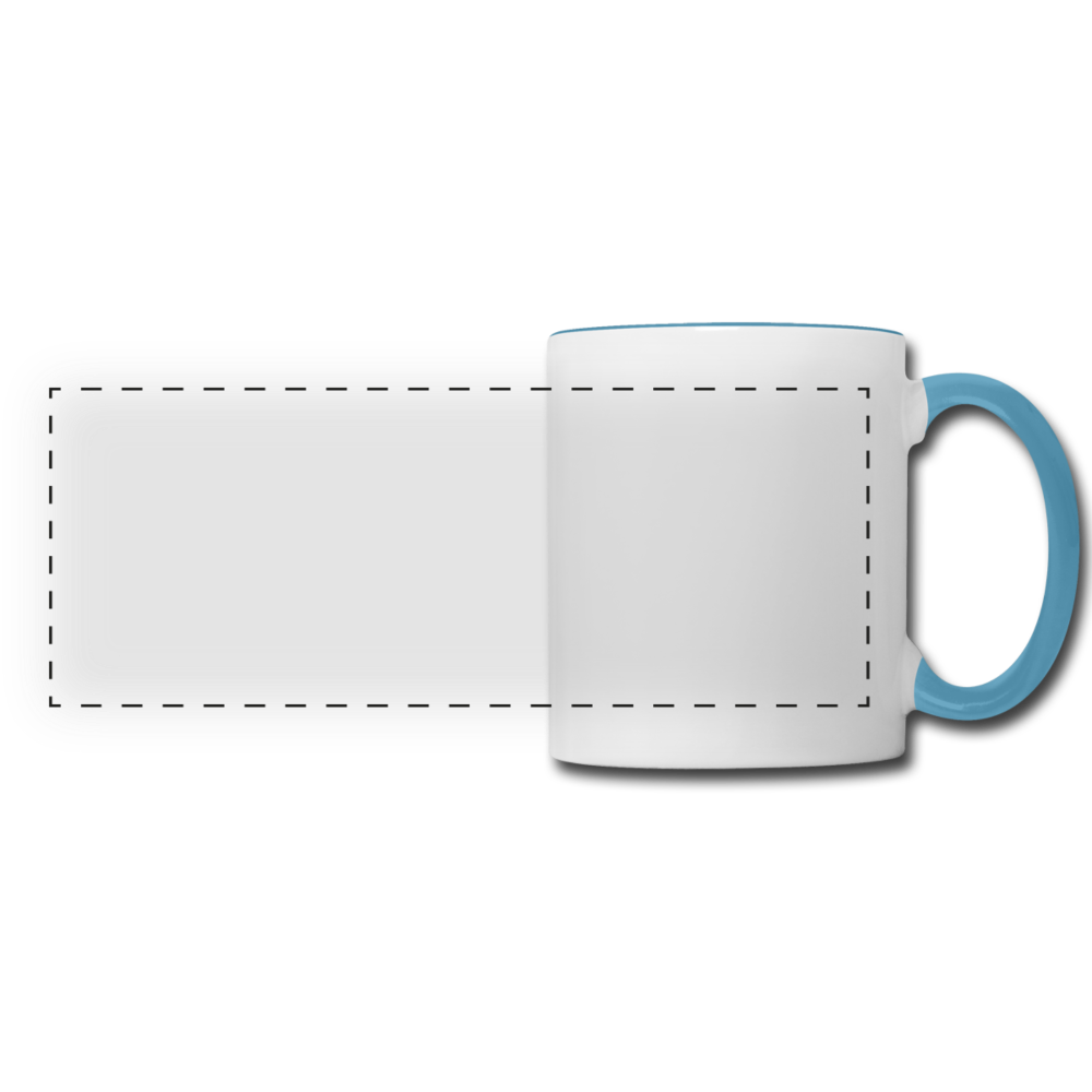 Customizable Panoramic Mug add your own photos, images, designs, quotes, texts and more - white/light blue