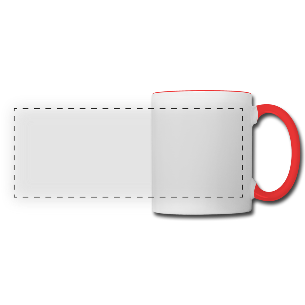 Customizable Panoramic Mug add your own photos, images, designs, quotes, texts and more - white/red