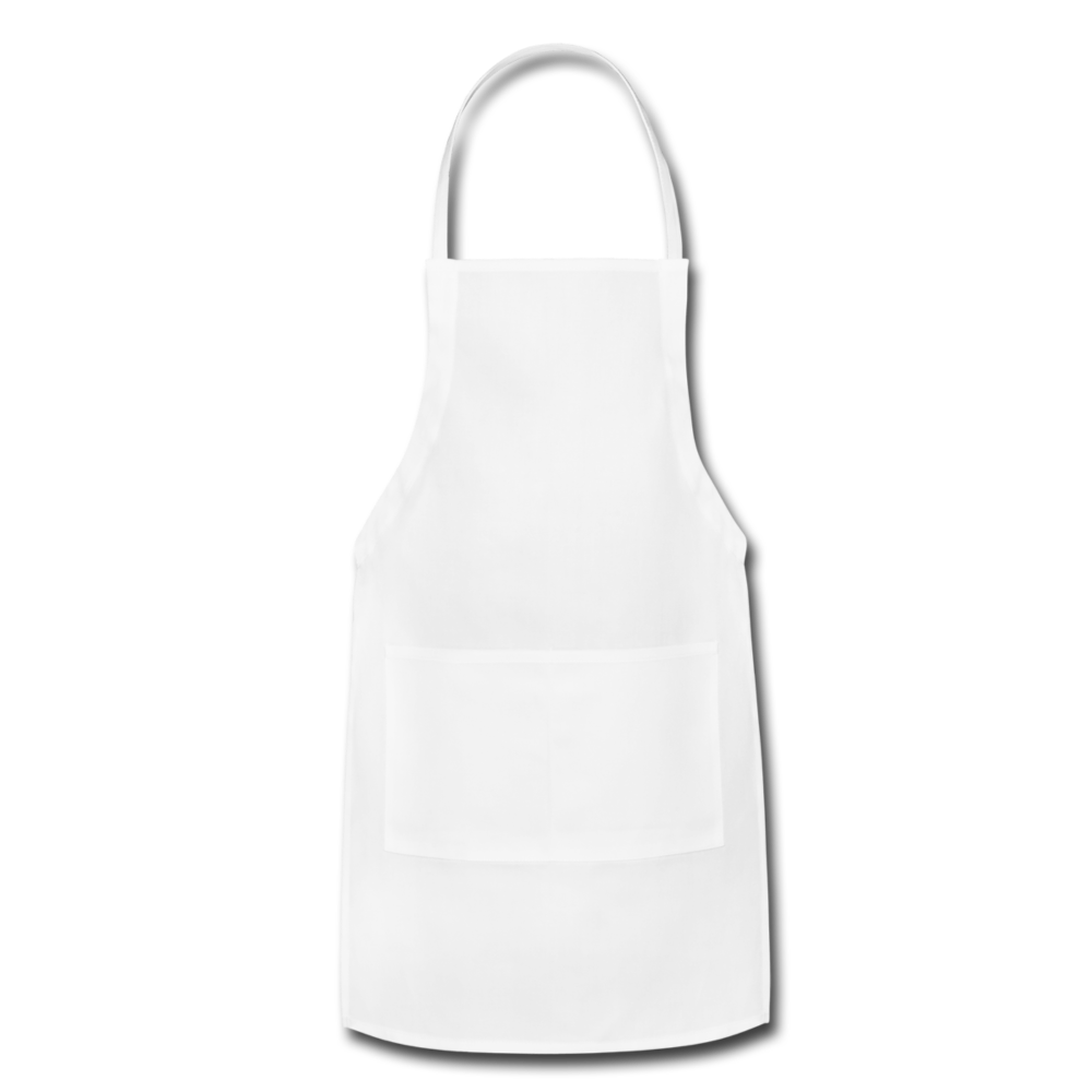 Customizable Adjustable Apron add your own photos, images, designs, quotes, texts and more - white