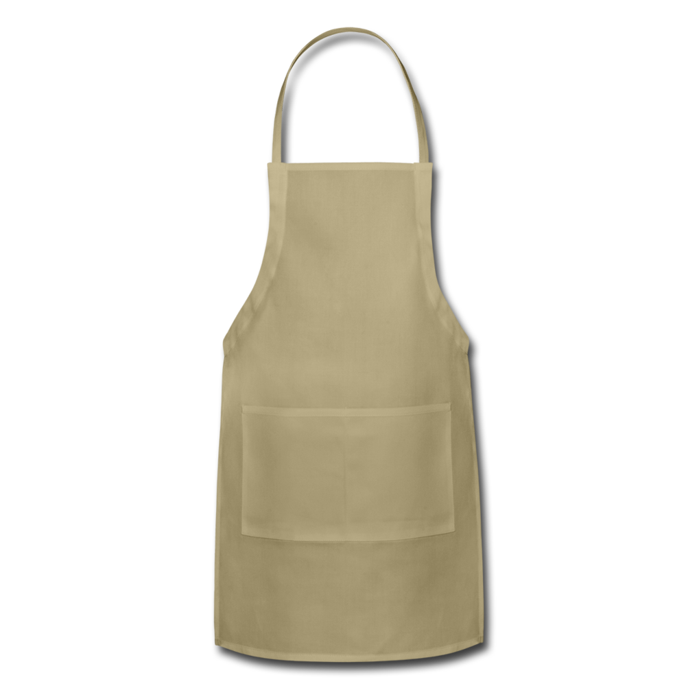 Customizable Adjustable Apron add your own photos, images, designs, quotes, texts and more - khaki
