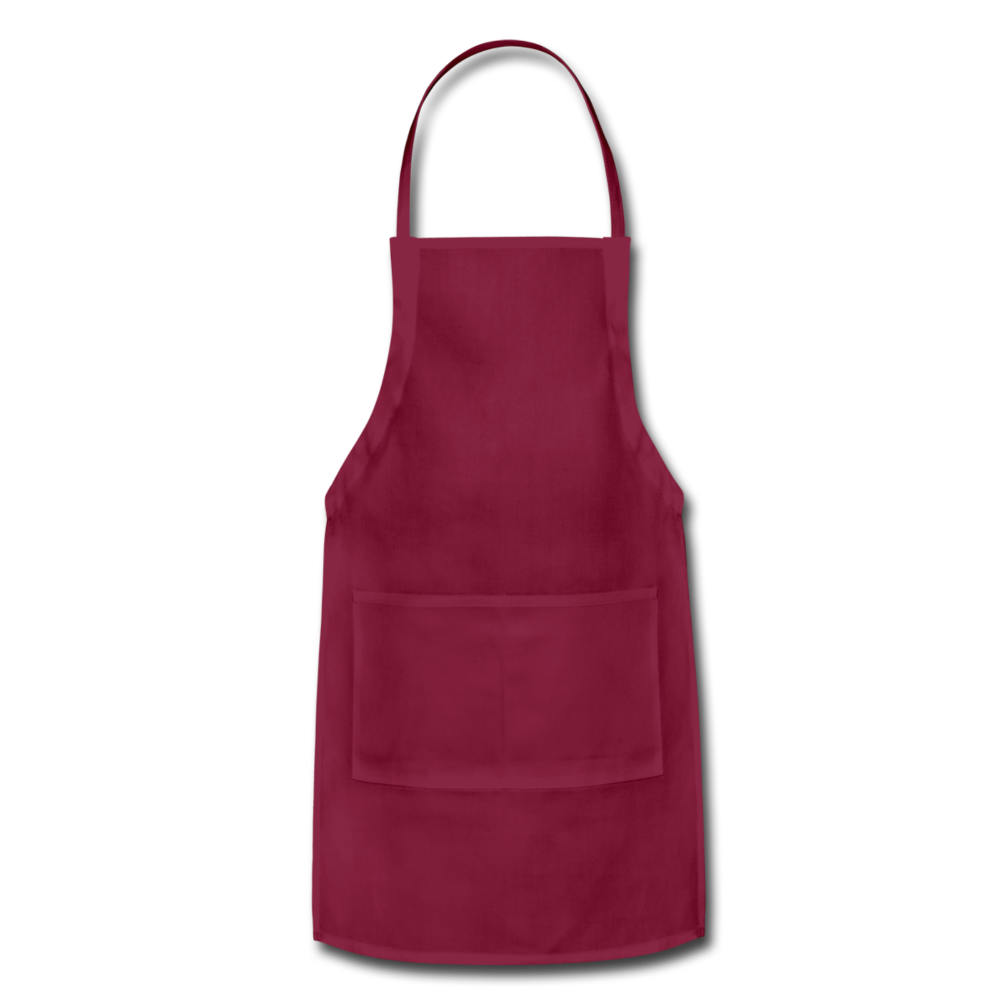Customizable Adjustable Apron add your own photos, images, designs, quotes, texts and more - burgundy