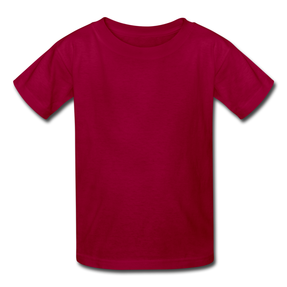 Customizable Kids' T-Shirt add your own photos, images, designs, quotes, texts and more - dark red