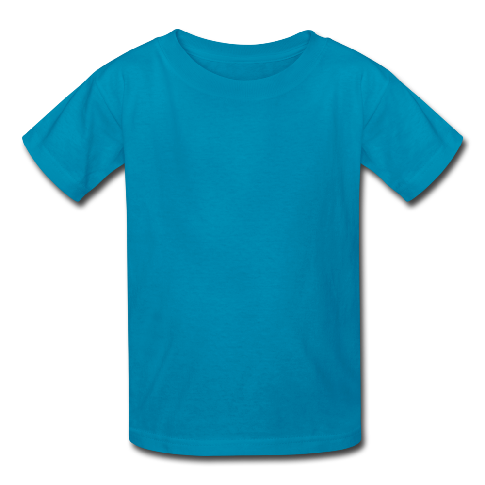 Customizable Kids' T-Shirt add your own photos, images, designs, quotes, texts and more - turquoise
