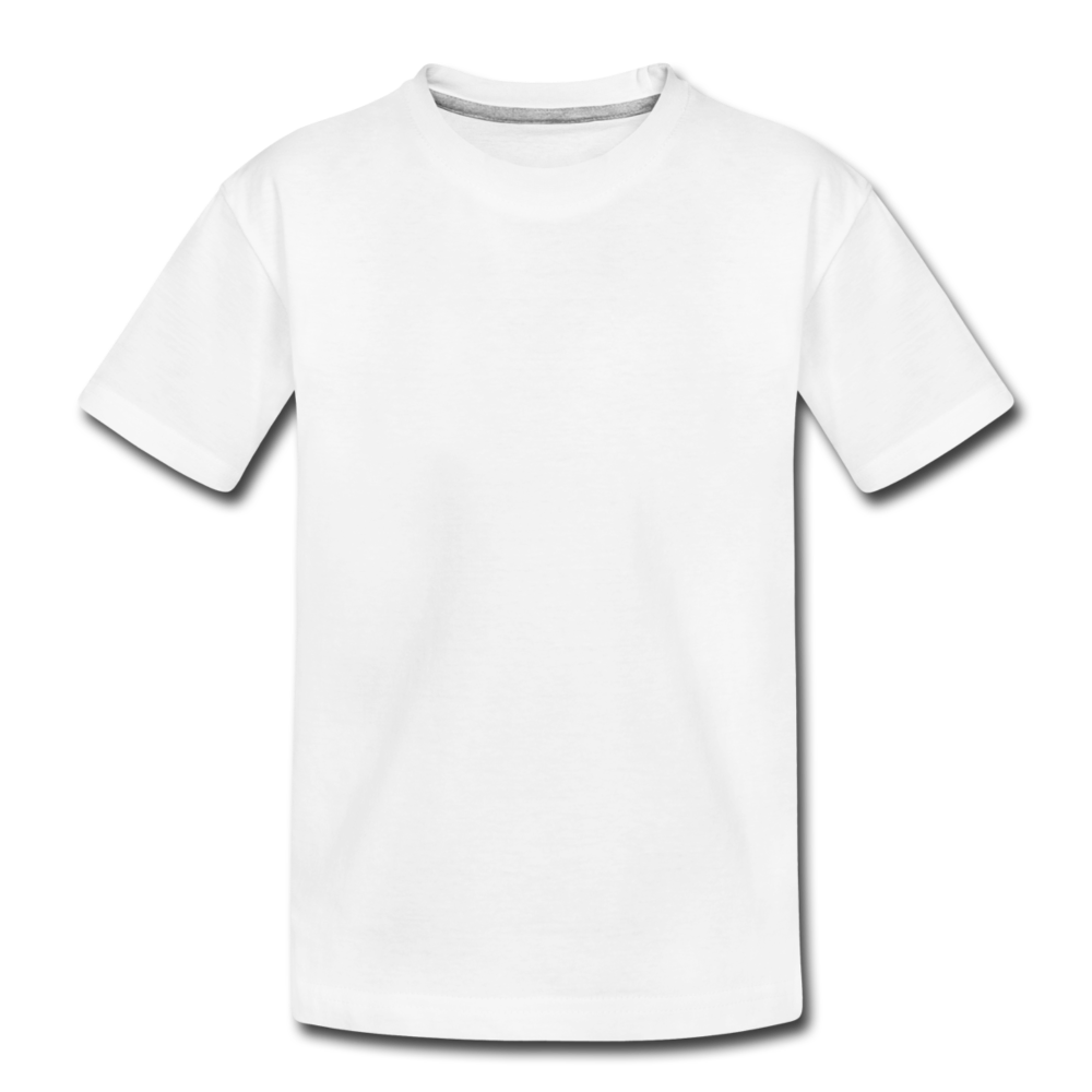 Customizable Kid’s Premium Organic T-Shirt add your own photos, images, designs, quotes, texts and more - white