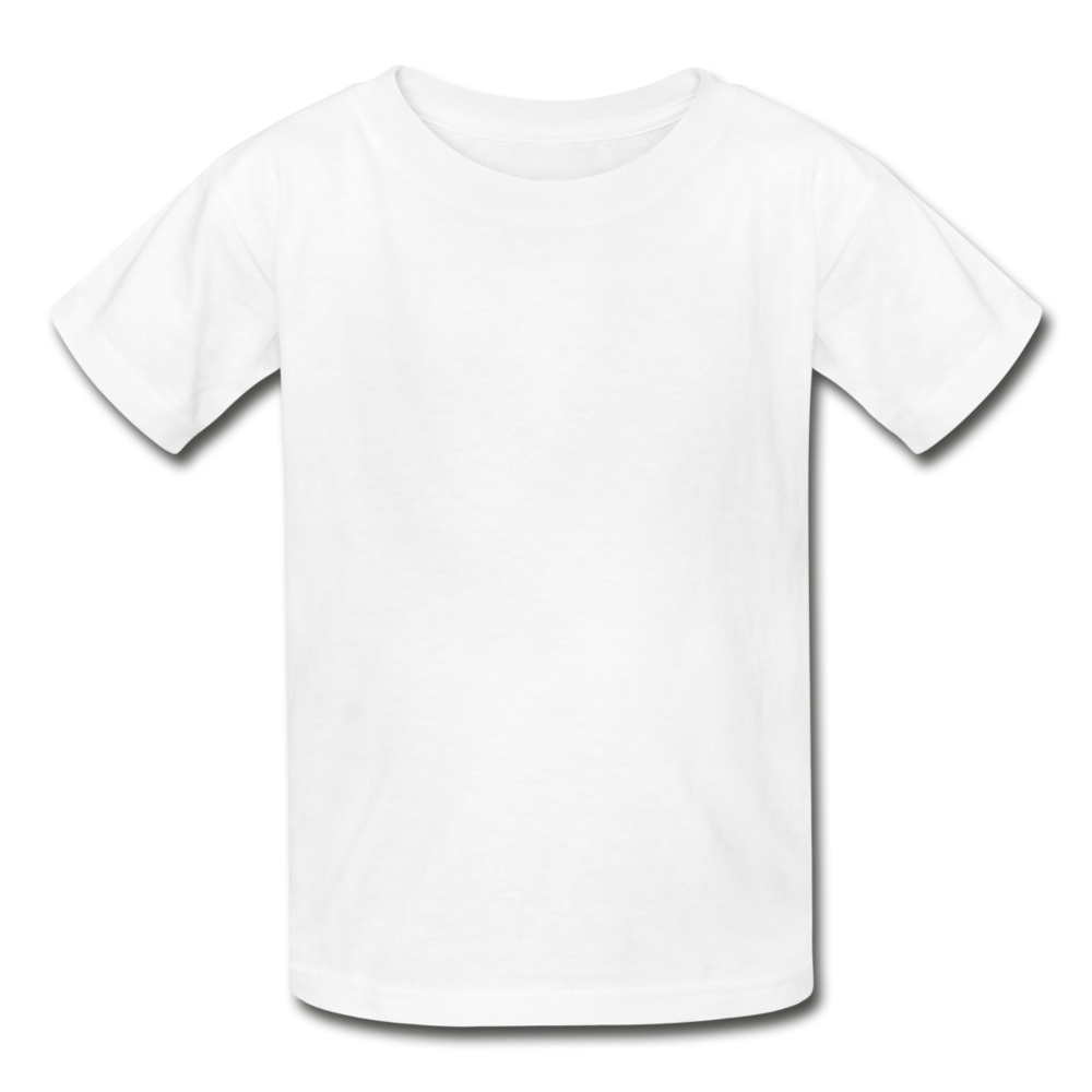Customizable Hanes Youth Tagless T-Shirt add your own photos, images, designs, quotes, texts and more - white