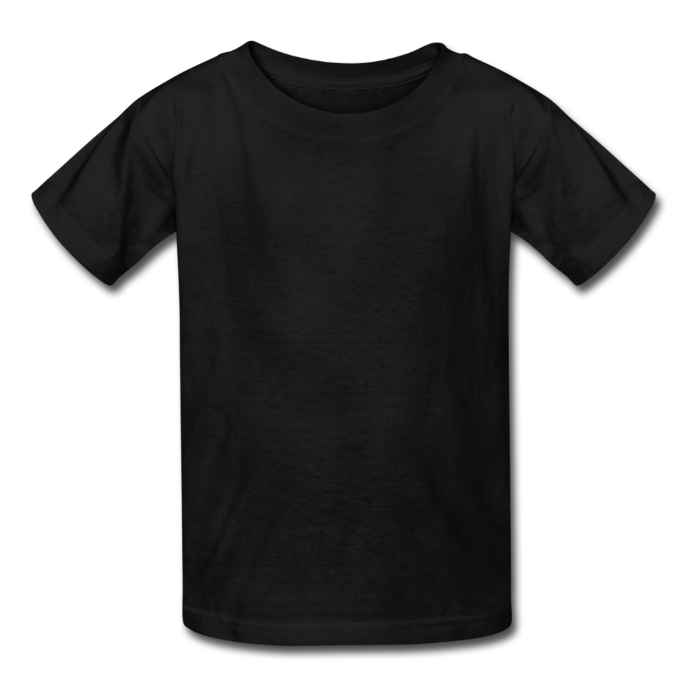 Customizable Hanes Youth Tagless T-Shirt add your own photos, images, designs, quotes, texts and more - black