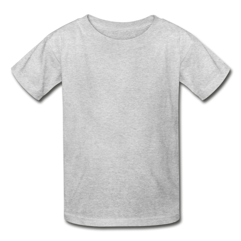 Customizable Hanes Youth Tagless T-Shirt add your own photos, images, designs, quotes, texts and more - heather gray