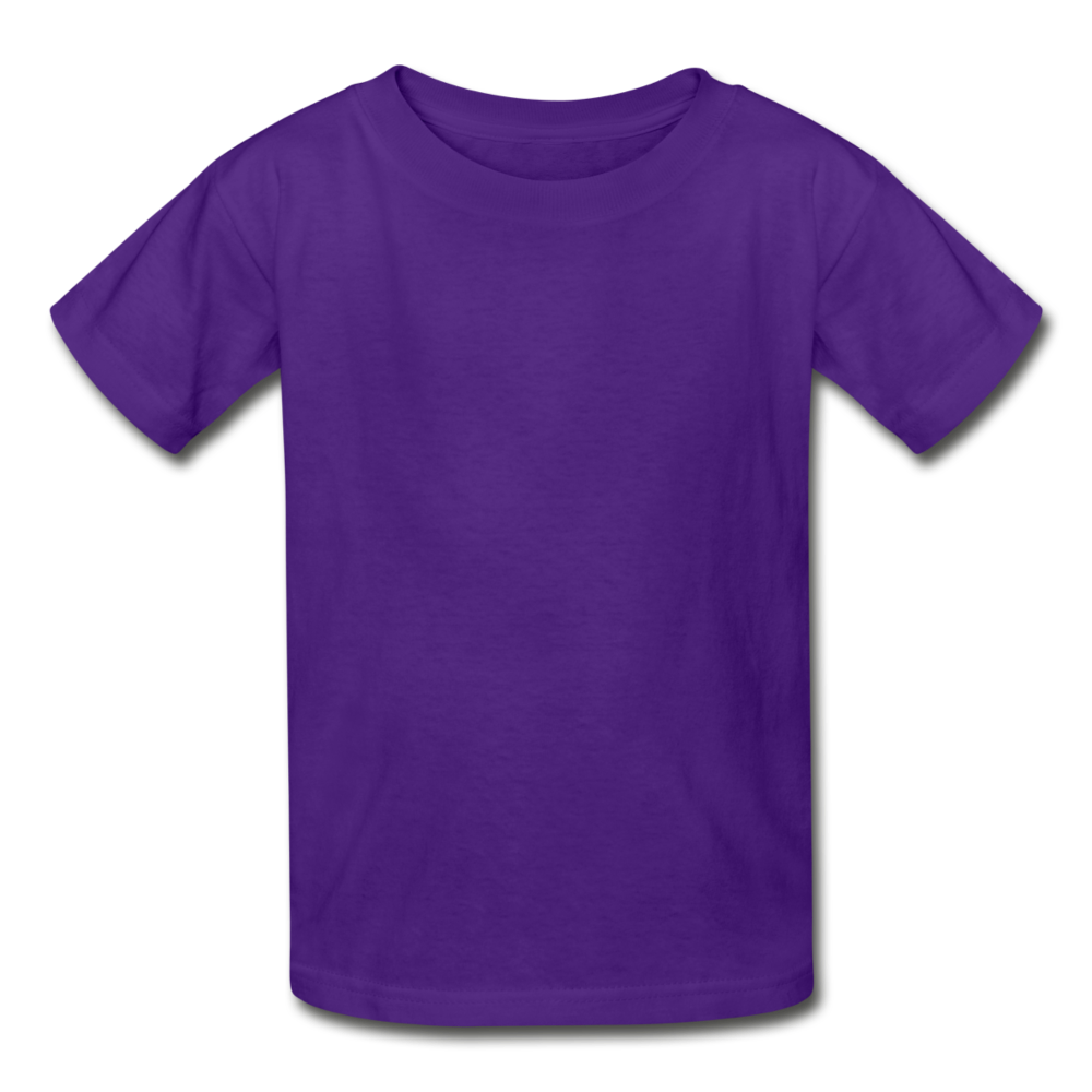 Customizable Gildan Ultra Cotton Youth T-Shirt add your own photos, images, designs, quotes, texts and more - purple