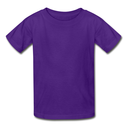 Customizable Gildan Ultra Cotton Youth T-Shirt add your own photos, images, designs, quotes, texts and more - purple
