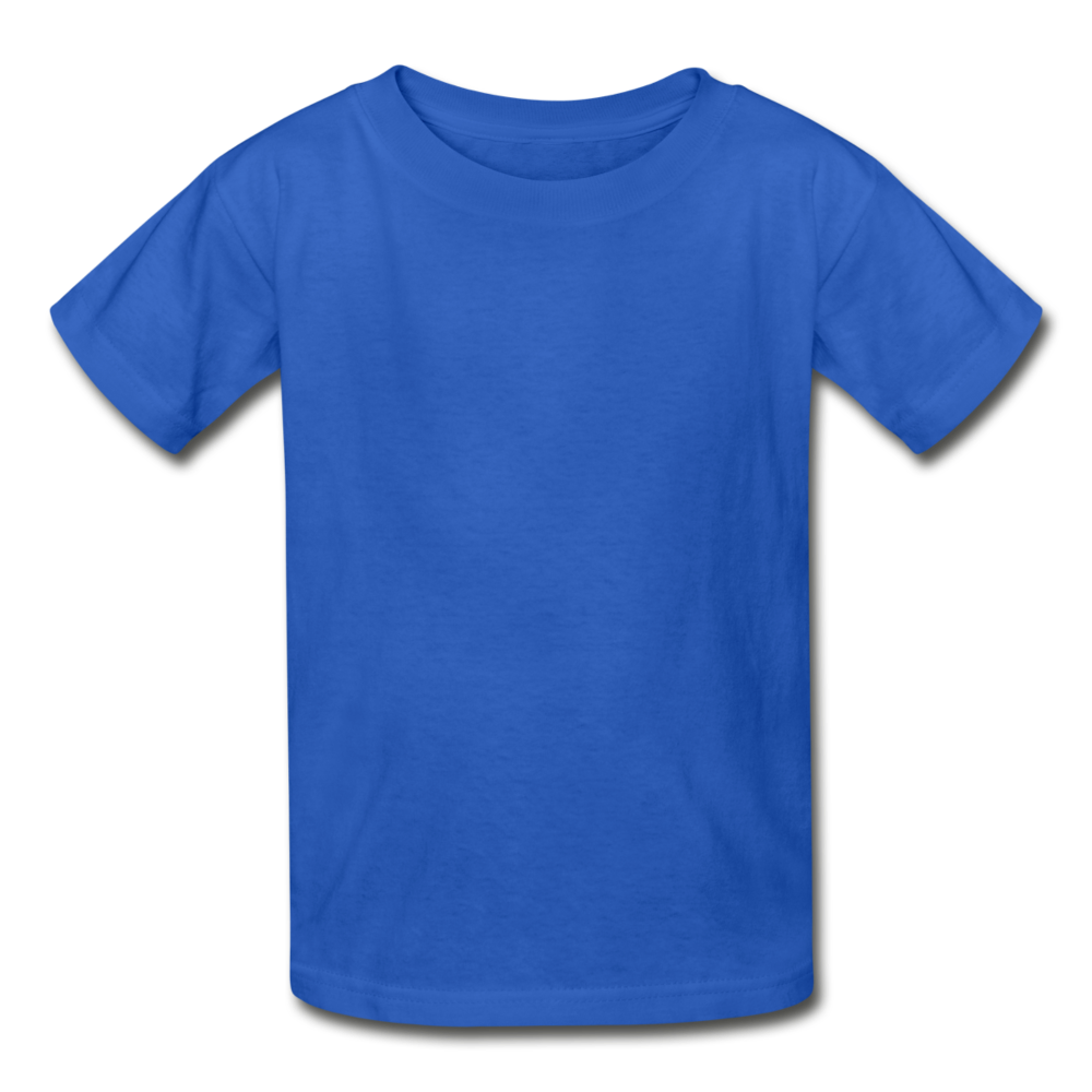 Customizable Gildan Ultra Cotton Youth T-Shirt add your own photos, images, designs, quotes, texts and more - royal blue