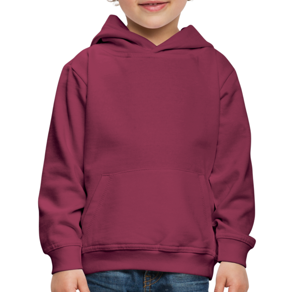 Customizable Kids‘ Premium Hoodie add your own photos, images, designs, quotes, texts and more - burgundy